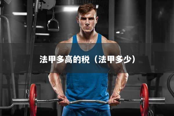 法甲多高的税（法甲多少）